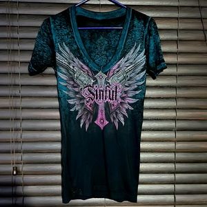 Affliction Tshirt - Like New. Size M “Sinful”